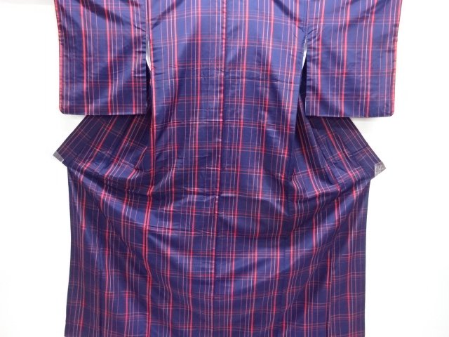 JAPANESE KIMONO / YONEZAWA TSUMUGI / ENSEMBLE / WOVEN GRID 